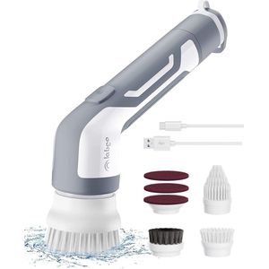 Elektrische Schoonmaakborstel - Poetsmachine - Voor badkamer keuken - verschillende opzetstukken - Badkamer/Keuken/Auto - Draadloos