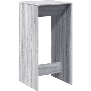 vidaXL Bartafel - Bartafels - Statafel - Statafeltje - Bartafel 51x50x103,5 cm bewerkt hout grijs sonoma eikenkleurig