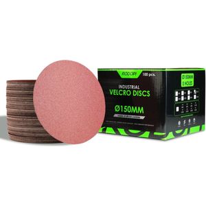 Rodopi® 100x Korrel 120 Schuurpapier 150 mm -zonder perforatie Excentrisch Schuurmachine