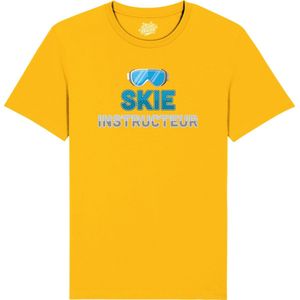 Ski Instructeur - Grappige Apres Ski Wintersport Kleding - Mannen / Vrouwen / Unisex - Foute Ski en Snowboard Vakantie Outfit Cadeau - Unisex T-Shirt - Geel - Maat XL