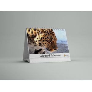 Luipaard bureaukalender - verjaardagskalender - 20x15cm - Huurdies