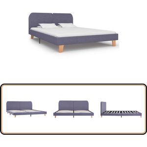 vidaXL Bedframe stof lichtgrijs - 180x200 cm Klassieke Bedframe - Stof Bedframe - Grijs Bedframe - Tweepersoons Bedframe - Bedframe 180x200