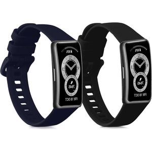 2x Horlogebandjes compatibel met Huawei Band 10/9/8 - Activity tracker bandjes van kwmobile