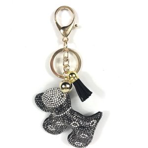 Hond Hondje Strass Rhinestone Sleutelhanger 8 x 5,5 cm