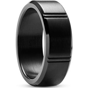 Lucleon - Heren - Titanium Ringen - Zwart