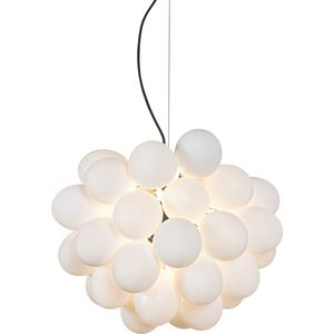 QAZQA uvas - Design Hanglamp eettafel - 8 lichts - Ø 50 cm - Wit - Woonkamer | Slaapkamer | Keuken