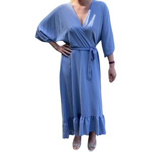 Maxi jurk, lichtblauw, one size