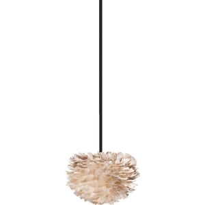 Umage Eos Micro hanglamp light brown - met koordset zwart - Ø 22 cm