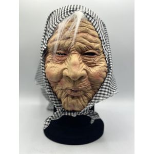 Sarah masker - oma masker - oude vrouw masker - heks - Sarahpop 50 jaar masker - Sarah 50 jaar masker