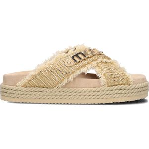 Mou Criss-cross Slippers - Dames - Beige - Maat 39