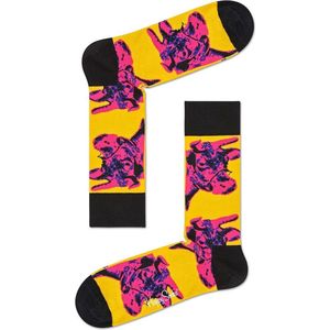 Happy Socks Andy Warhol Cow Sokken - Roze/Geel - Maat 36-40