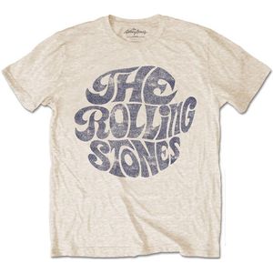 The Rolling Stones - Vintage 1970s Logo Heren T-shirt - M - Bruin