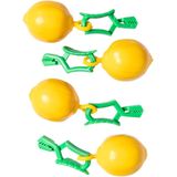 Tafelkleedgewichtjes citroen - 12x - kunststof - tafelkleedhangers