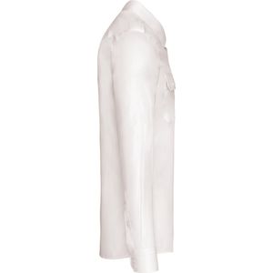 Overhemd Heren XXL Kariban Lange mouw White 65% Polyester, 35% Katoen