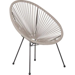 Beliani ACAPULCO - Tuinstoel - Grijs - PE rotan