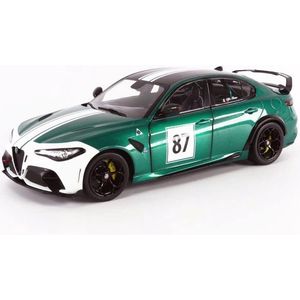 Alfa Romeo Giulia GTA M No. 87 (Groen) (27cm) 1/18 Solido {Modelauto - Schaalmodel - Model auto - Miniatuurauto}