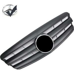 Grill Sport Kühlergrill für Mercedes W221 S 2005-2009 Schwarz Matt AMG OPTIK