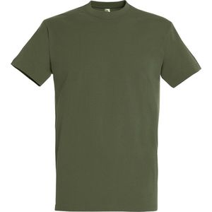 SOLS Heren Keizerlijke Zwaargewicht T-Shirt met korte mouwen (Leger)