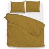 Zohome Fiori di Satinado Dekbedovertrek - Extra breed - 260x200/220 cm - Ochre Gold