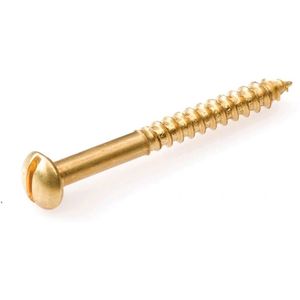 Homefix - Messing bolkopschroef 4.0 x 25mm 20 stuks