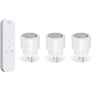 ELRO RC1300 Draadloze Schakelaar Set – 3x Slimme stekker + Afstandsbediening – Binnen gebruik – 40m bereik