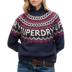 Superdry Fair Isle Branded Gebreide Trui Dames - Maat 5XL