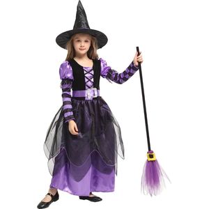 Livano Halloween Kostuum - Halloween Outfit - Kinderen - Meisje - Kind - 7 tot 8 Jaar - Costume - Carnaval