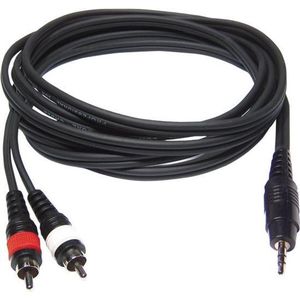 Hilec Audio Jack Adapter 1.5m - 3.5mm jack naar RCA Splitter Audio Kabel - 1.5m