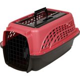 Petmate 2 Door Top Load Kennel - Reisbench hond of kat - Reismand - Transportbox hond - 100% gerecycled materiaal - XS - Roze/Rood