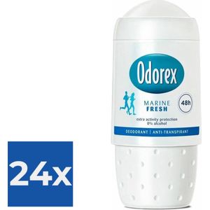 Odorex Deoroller - Marine Fris 50 ml - Voordeelverpakking 24 stuks
