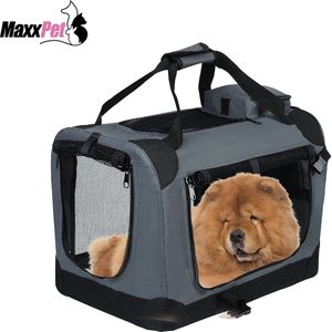 MaxxPet Hondenbench opvouwbaar - autobench - reisbench hond - transportbox - reismand - 82x58x58cm