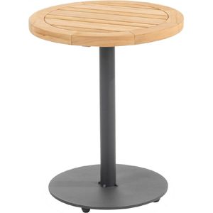 4 Seasons - Volta - Koffietafel - Antraciet - Teakhout - Ø45 cm