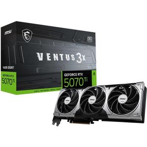 MSI NVIDIA GeForce RTX 5070 Ti 16 GB VENTUS 3X OC - Videokaart - 16GB GDDR7 - PCIe 5.0 - 1x HDMI - 3x DisplayPort