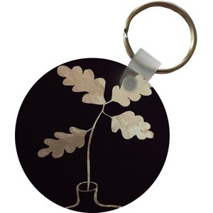 Sleutelhanger - Bladeren - Goud - Luxe - Plastic - Rond - Uitdeelcadeautjes