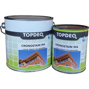 TOPDEQ CRONOSTAIN WA Beits voor Buiten - Blank - 2,5 Liter - Voor Geveltimmerwerk, Chalets, Schutting & Tuinhuisjes