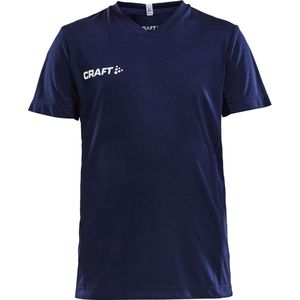 Craft Squad Jersey Solid SS Shirt Junior  Sportshirt - Maat 134  - Unisex - blauw/wit Maat 134/140