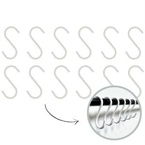S-haakjes Wit (klein) - 12 stuks - 6cm (s-haakjes - ophanghaken - kapstokhaken - handdoekhaakje - S-haken)