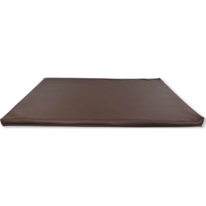 Topmast Leatherlook Benchkussen - Bruin - 90 x 55 cm - Benchmat - Benchmatras - Spatwaterdicht - Hondenkussen