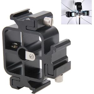 Drie Triple Hot Shoe Mount Adapter Flash Light Stand Houder