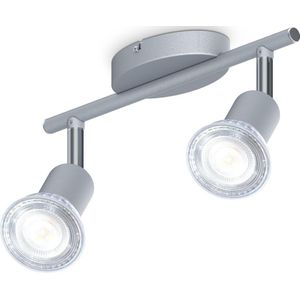 B.K.Licht - LED Opbouwspots met 2 lichtpunten - GU10 fitting - draaibare opbouwspots - plafondspots - incl. 2x GU10 - 4.000K - 400Lm
