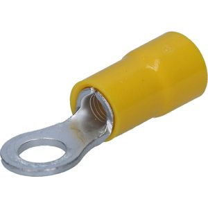 50 stuks Cembre GF-M6 ringkabelschoenen geïsoleerd M6 geel 4-6 mm² I industriële kwaliteit