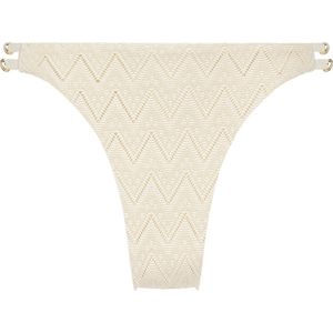 Hunkemöller Dames Badmode Cheeky Tanga Bikinibroekje Crochet - Wit - maat S