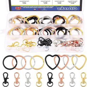 Platte Sleutelhanger Ring Kit - 60 Stuks - Creatieve Kleuren