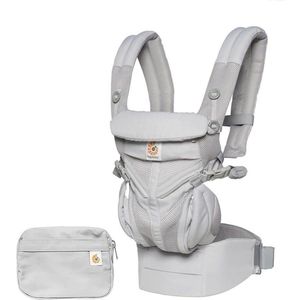 Goodivery ® Ergonomische Babydrager voor Pasgeborenen met 4 Draagposities, Ademend Mesh, Grijs