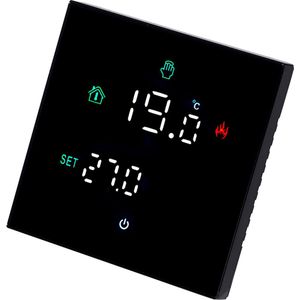 Thermostaat elektrische vloerverwarming met wifi en touchscreen zwart 16A