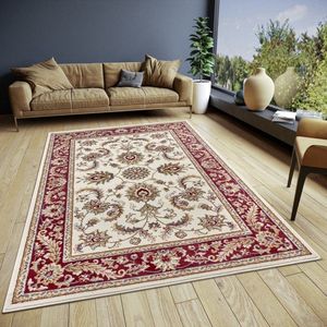 Flycarpets Klassiek Vloerkleed - Reni - Crème / Rood - 160x235 cm