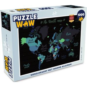 Puzzel Wereldkaart - Bruin - Simpel - Legpuzzel - Puzzel 1000 stukjes volwassenen