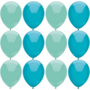 Haza Ballonnen verjaardag/thema feest - 200x stuks - mintgroen/turquoise
