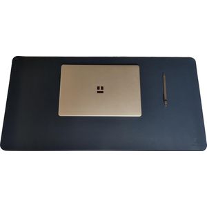 Bureau mat onderlegger | Donkerblauw - kunstleer kurk | 80 x 40 cm | Muismat | Desktop mat | Gaming mat | Deskmate | Bureau organizer | Bureaumat | Bureauonderlegger