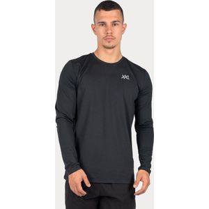 XXL Nutrition - Performance Long Sleeve - 4-Way Stretch & Lichtgewicht Materiaal Longsleeve, Sportshirt Heren, Fitness Shirt Lange Mouwen - Zwart - Maat L